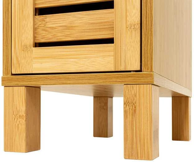 Bamboo Siaura bambukinė vonios spintelė SICELA, 30 x 19 x 120 cm