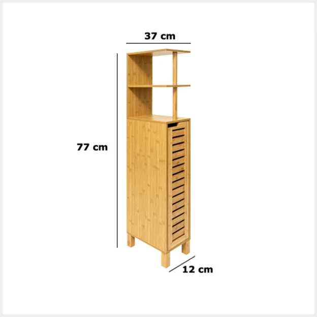 Bamboo Siaura bambukinė vonios spintelė SICELA, 30 x 19 x 120 cm