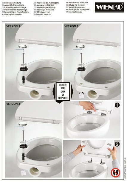 Wenko WC dangtis OSTUNI su Easy Close, Termoplast