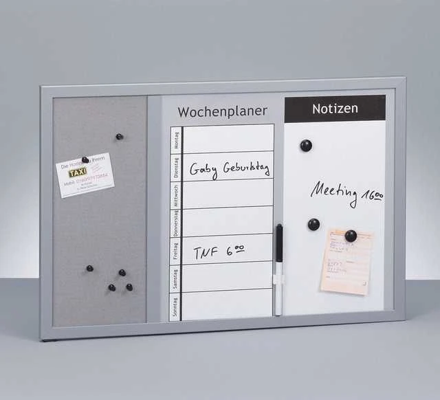 WEEKLY PLANNER užrašų lenta, 3 in 1, 60x40 cm, ZELLER