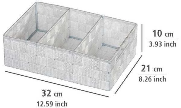 Wenko Adria plastikinis vonios kamštelis su rankena 21 x 10 x 32 cm Baltas