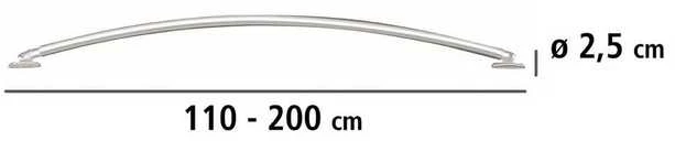 Teleskopinė dušo užuolaidų lazda, Ø 2,5 cm, 110-200 cm, WENKO