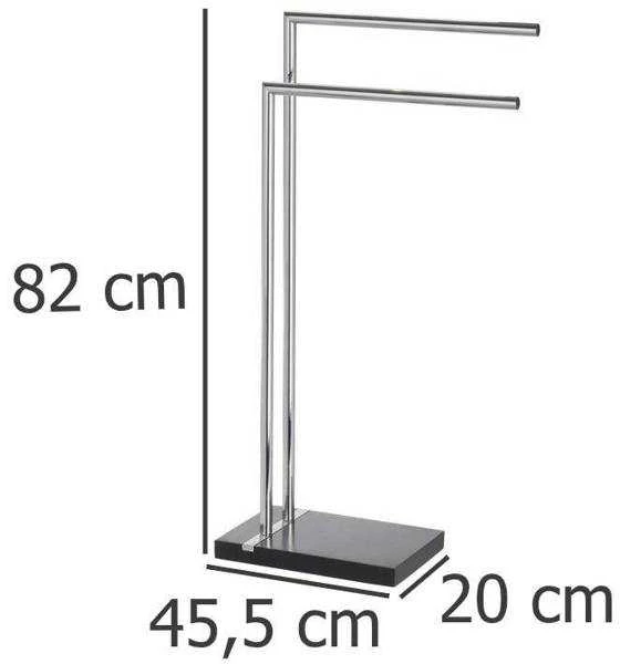 WENKO, rankšluosčių ir drabužių kabykla 45,5 x 20 x 82 cm juoda poliderva ir chromas