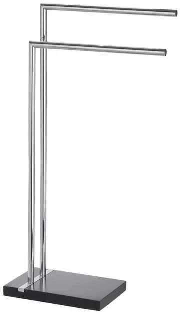 WENKO, rankšluosčių ir drabužių kabykla 45,5 x 20 x 82 cm juoda poliderva ir chromas