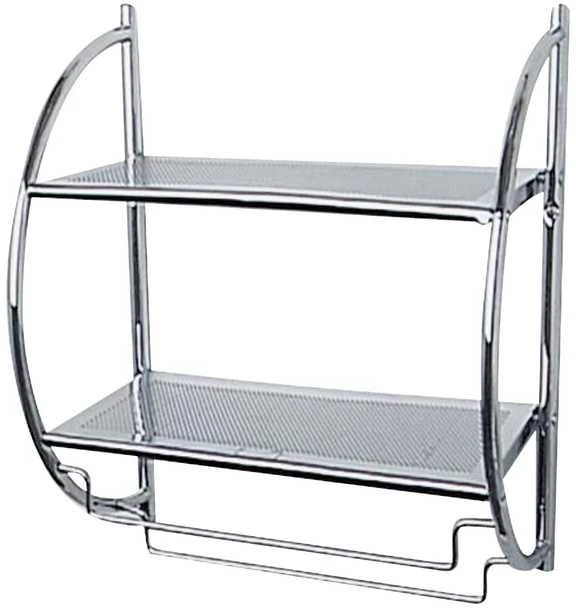 Wenko, Sieninis stelažas Chromuotas 2 lentynos, Metalas Plienas, 45x55x25 cm, Chromas
