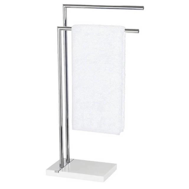 WENKO, rankšluosčių ir drabužių kabykla 45,5x20x82 cm balta poliderva ir chromas