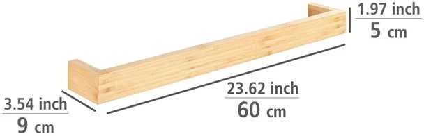 BAMBOO rankšluosčių kabykla, bambukas, šviesiai ruda, 60 x 9 x 5 cm, WENKO