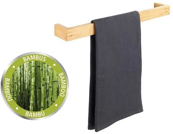 BAMBOO rankšluosčių kabykla, bambukas, šviesiai ruda, 60 x 9 x 5 cm, WENKO