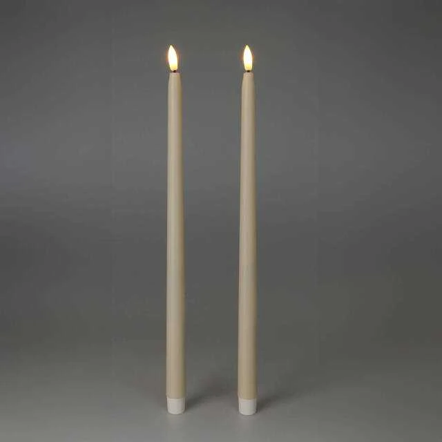 Home Styling Collection Vaškuotos stalo žvakės su LED, 38 cm