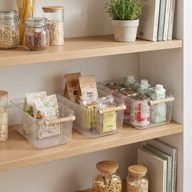 Bamboo Zeller organizatorių rinkinys, 3 vnt. su bambuko rankenomis