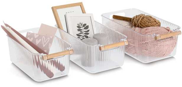 Bamboo Zeller organizatorių rinkinys, 3 vnt. su bambuko rankenomis