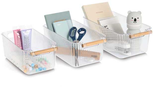 Bamboo Zeller organizatorių rinkinys, 3 vnt. su bambuko rankenomis