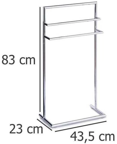 ZELLER rankšluosčių laikiklis rankšluosčių stovas chromas 44x23x83 cm