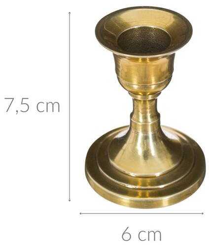 ATMOSPHERA Žvakidė, nerūdijantysis plienas, 7.5 cm, aukso