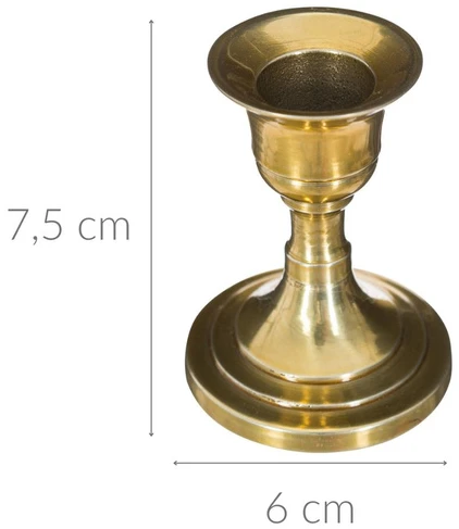 ATMOSPHERA Žvakidė, nerūdijantysis plienas, 7.5 cm, aukso