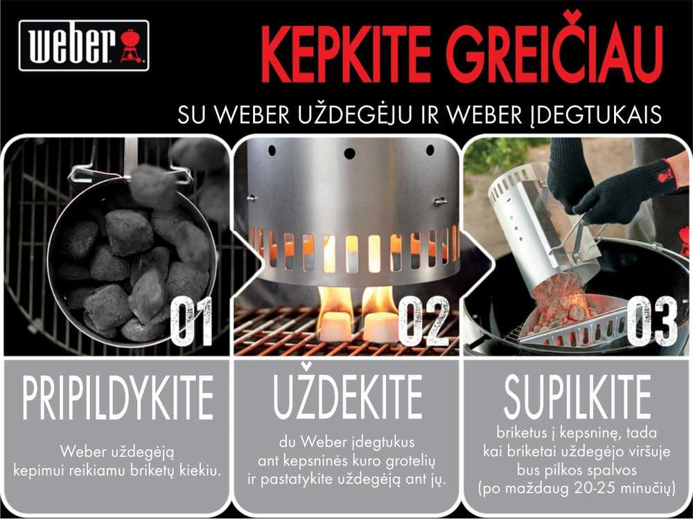 Anglių uždegiklis WEBER Rapidfire,aukštis 30 cm