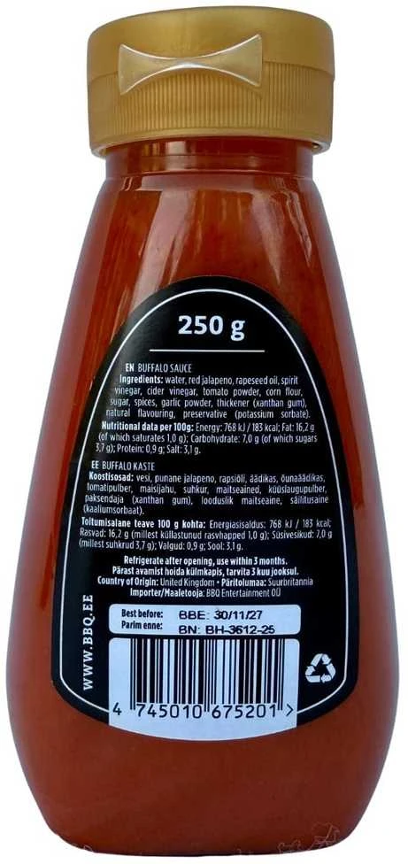 BBQ Entertainment Ultimate BUFFALO padažas, 250 g.