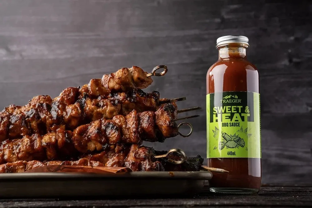 BBQ padažas Traeger Sweet & Heat, 440 ml, saldaus ir aštraus skonio su mangais
