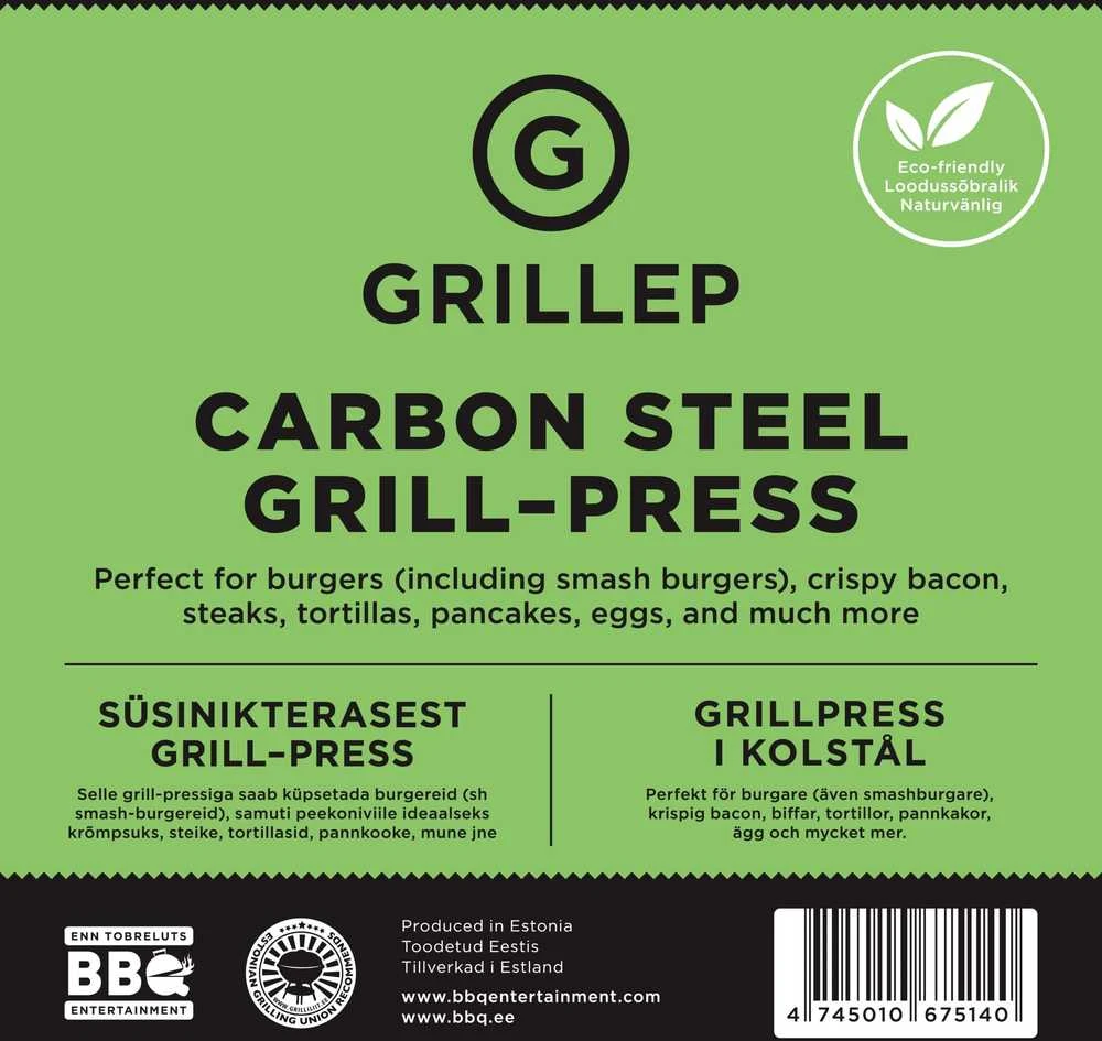 Grillep kepimo presas - plokštuma