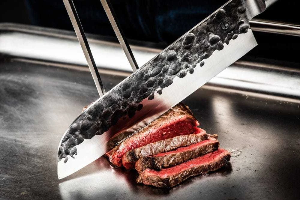 Forged Santoku peilis kaltinės alyvuogės spalvos 18 cm