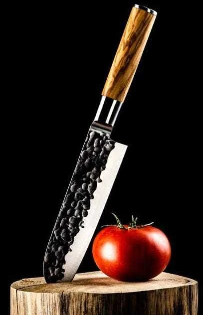 Forged Santoku peilis kaltinės alyvuogės spalvos 18 cm