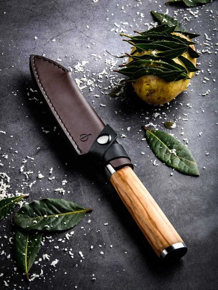 Forged Santoku peilis kaltas alyvuogių spalvos 14 cm
