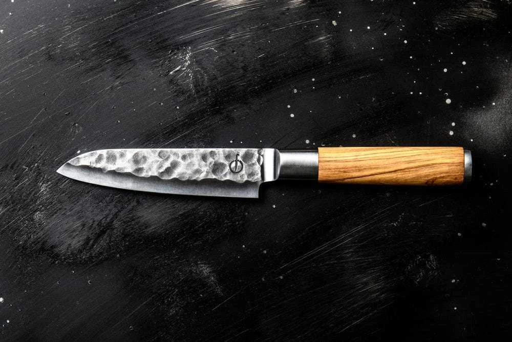 Forged Santoku peilis kaltas alyvuogių spalvos 14 cm