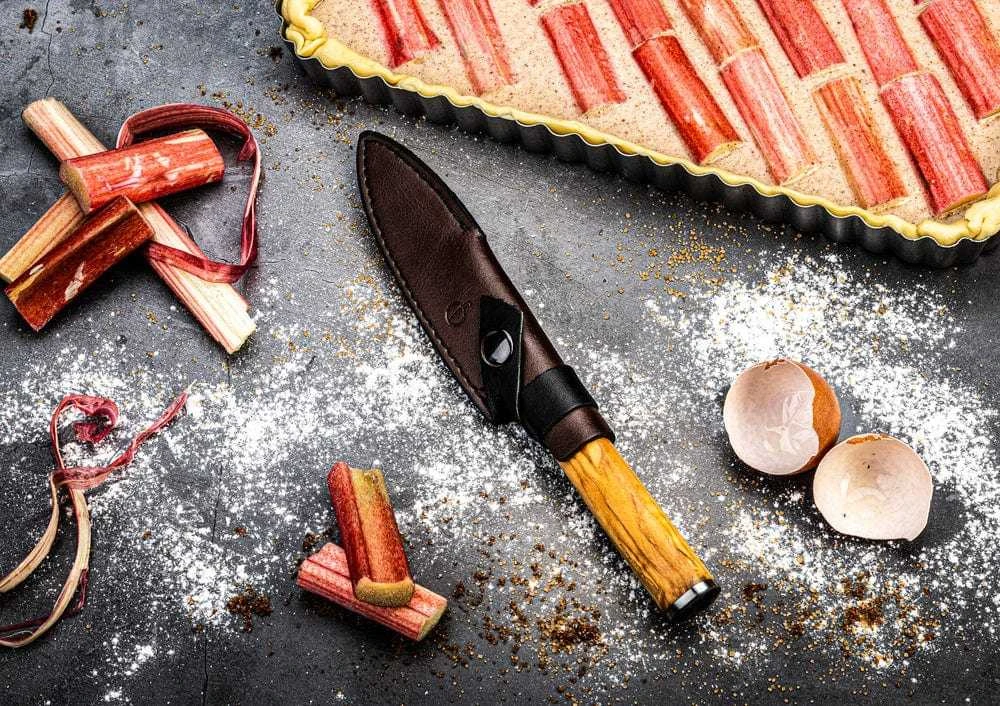 Forged Santoku peilis kaltas alyvuogių spalvos 14 cm