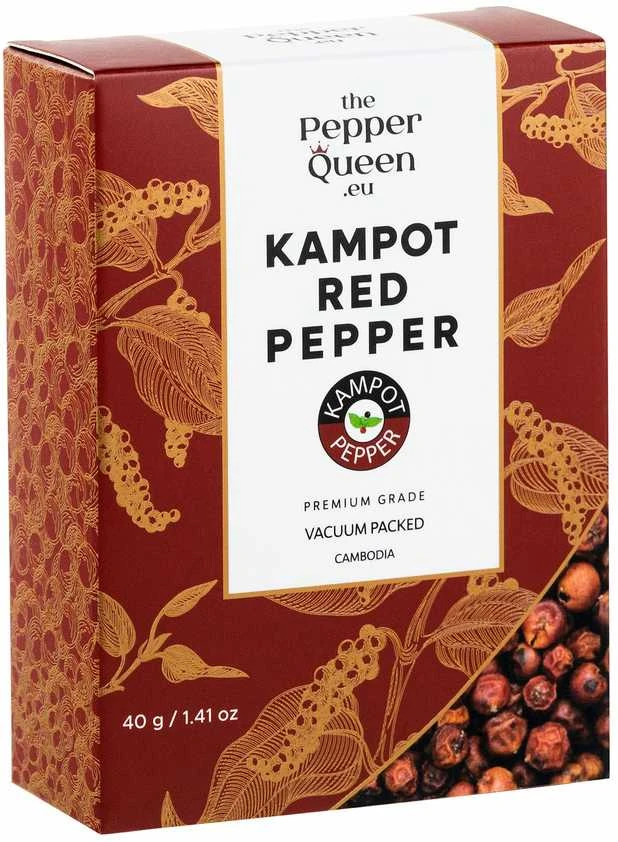 Kampot Pepper Raudonieji kampoto pipirai Kampot Raudona Pepper, 40 gr