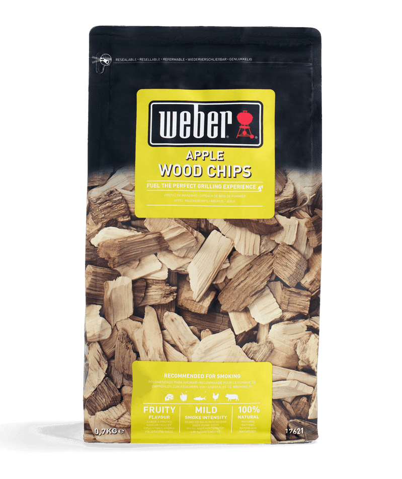 Medžio drožlės WEBER Apple (Obelis), 0,7kg, 100 % natūralios