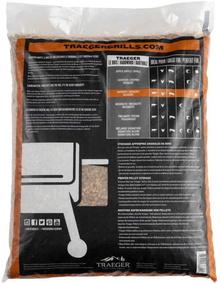 Medžio granulės TRAEGER, Karija (Hickory), 9kg