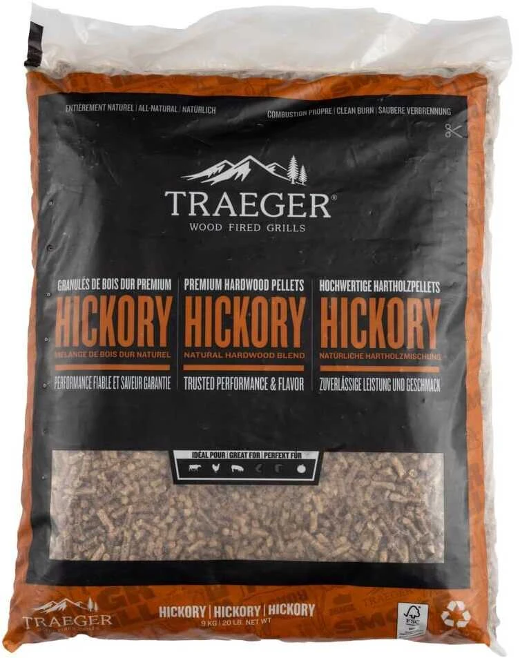 Medžio granulės TRAEGER, Karija (Hickory), 9kg