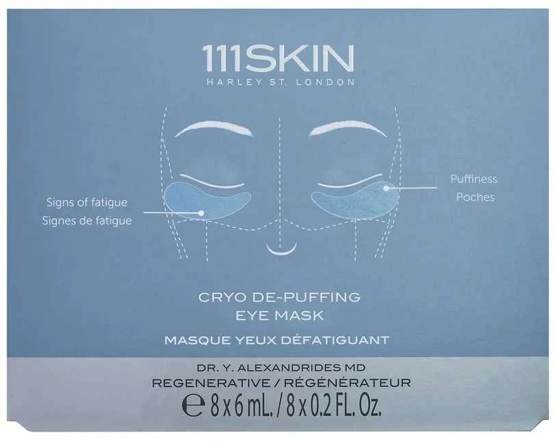 111SKIN Cryo De-Puffing Eye Mask paakių kaukės, 8 x 6 ml