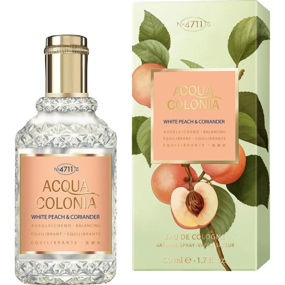 Odekolonas 4711 Acqua Colonia Baltas Peach - Coriander Eau De Cologne Purškiklis 50ml