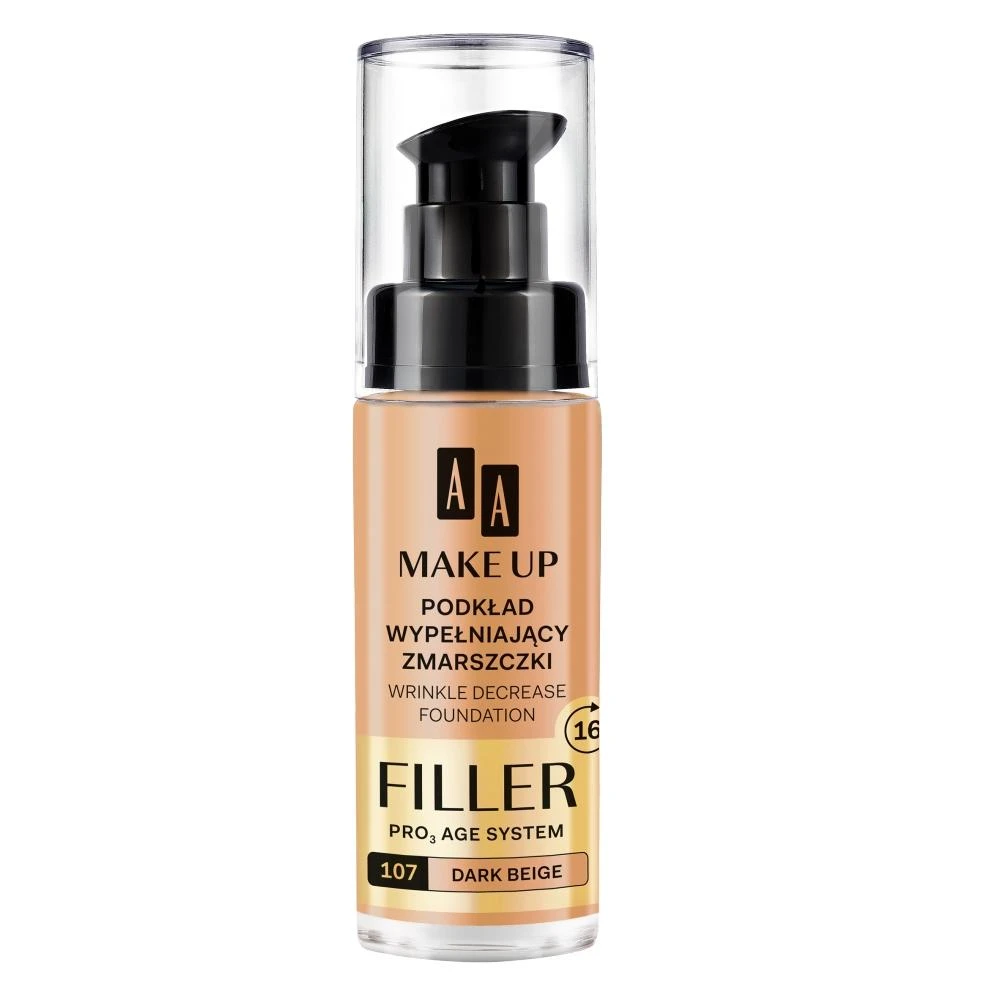 AA Make Up Filler Wrinkle Decrease Foundation Pro Age System 107 Dark rusvai gelsvas, 30 ml