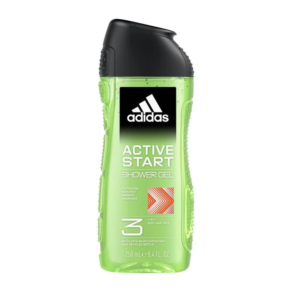 Adidas Active Start Dušo želė 3-In-1 Dušo želė vyrams, 250 ml