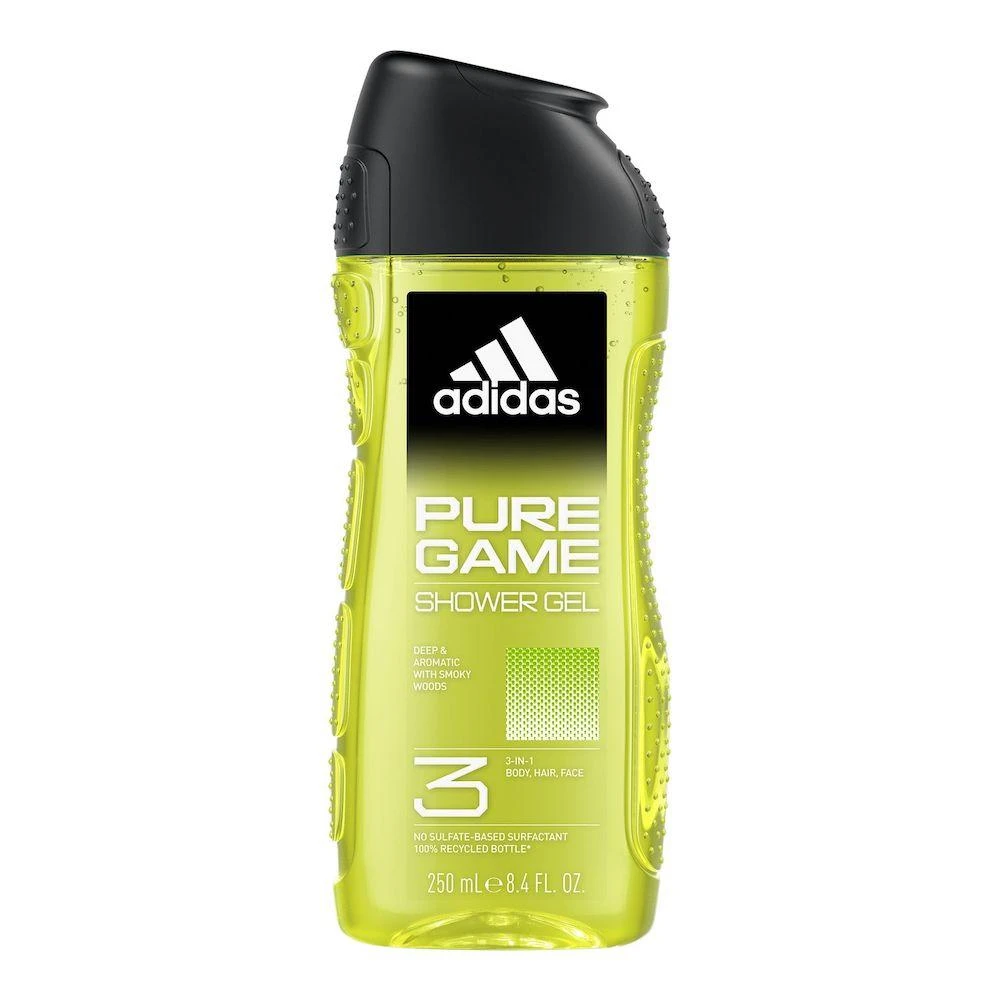 Adidas Pure Game Dušo želė 3-In-1 Dušo želė vyrams, 250 ml