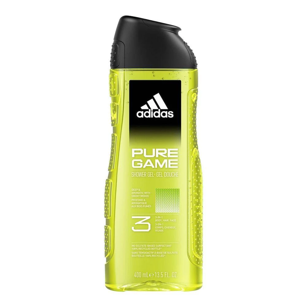Adidas Pure Game Dušo želė 3-In-1 Dušo želė vyrams, 400 ml