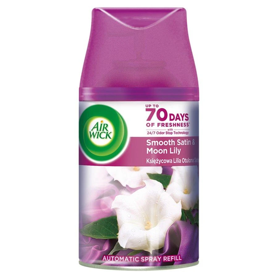 Air Wick Oro gaiviklio užpildas AW Fr’Matic Refill Sm.Satin&M.Lilly, 250ml