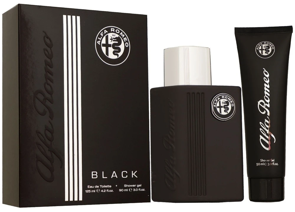 Alfa Romeo Juodas EDT rinkinys vyrams (EDT 125 ml + Dušo želė 90 ml)