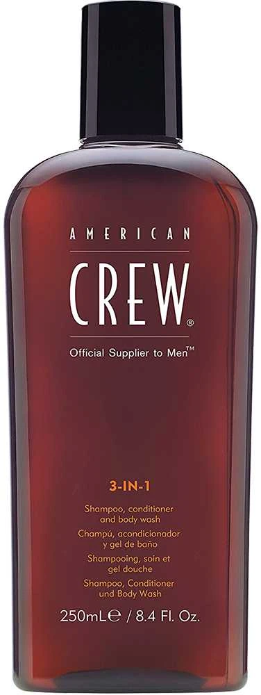 Šampūnas, kondicionierius ir dušo želė American Crew 3in1 Tea-Tree Shower Essential, 250 ml
