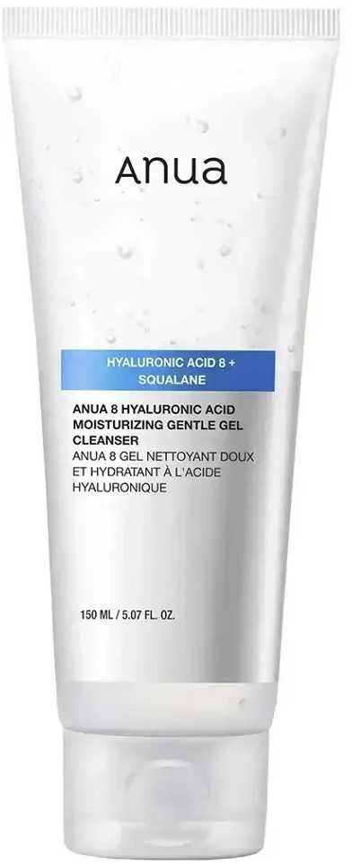Anua 8 Hyaluronic Acid Hydrating Gentle Foaming Valiklis valomosios veido putos, 150 ml