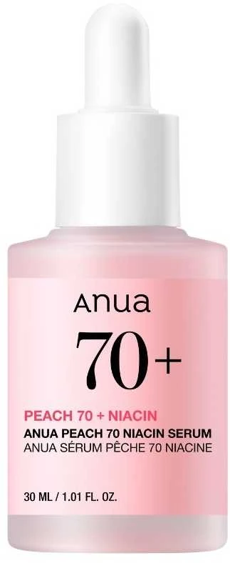 Anua Peach 70 Niacin Serum Šviesinantis veido serumas su persikų ekstraktu ir niacinamidu, 30 ml