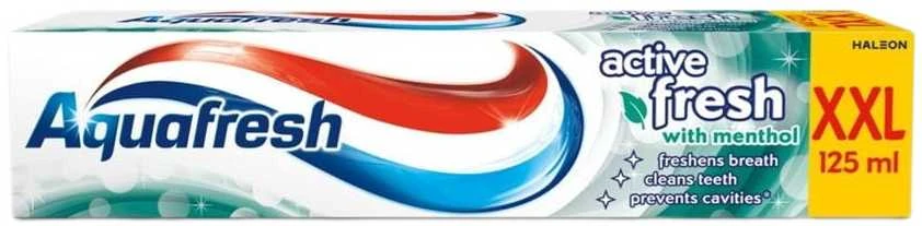 GlaxoSmithKline AQUAFRESH Active Fresh dantų pasta su mentoliu 125 ml (XXL)