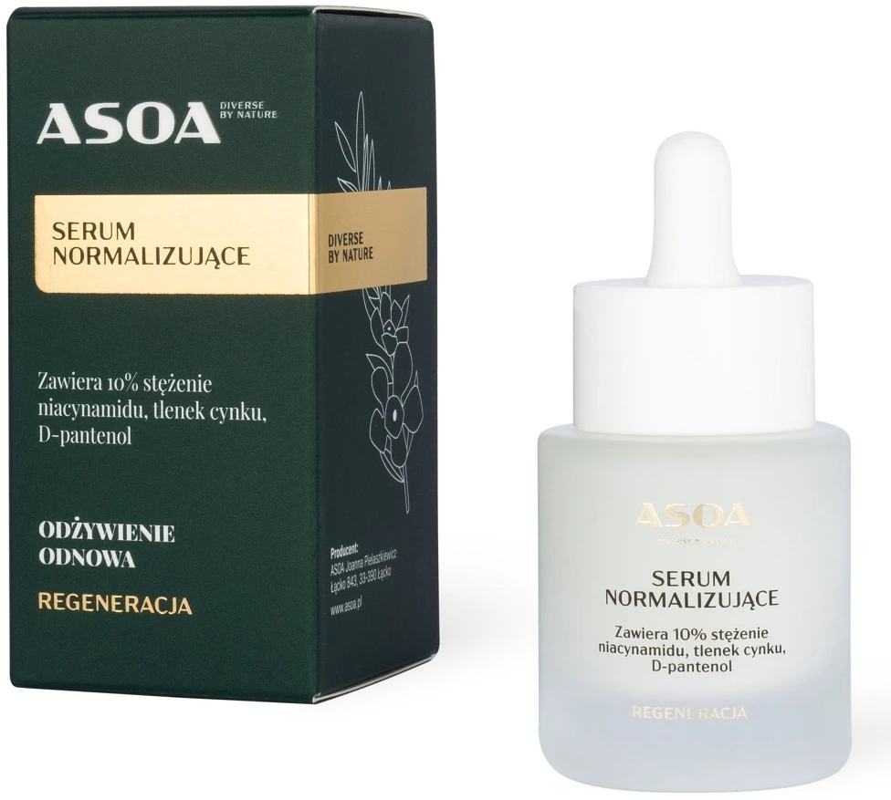 Asoa normalizuojantis serumas su 10% niacinamidu 30 ml