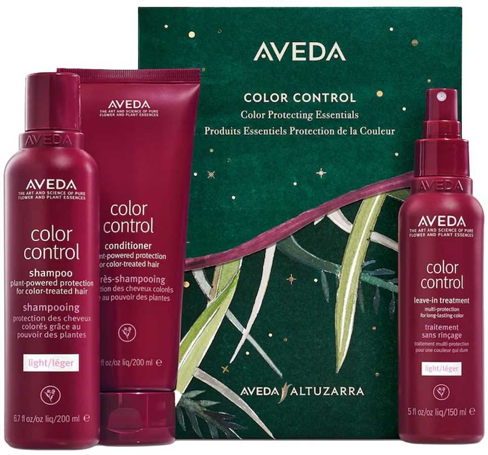 Aveda Color Control rinkinys šviesus plaukų šampūnas 200ml + plaukų kondicionierius 200ml + nenuplaunamas kondicionierius 150ml
