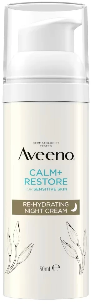 Aveeno Calm + Restore Re-Hydrating Night Kreminis Night Skin Kreminis