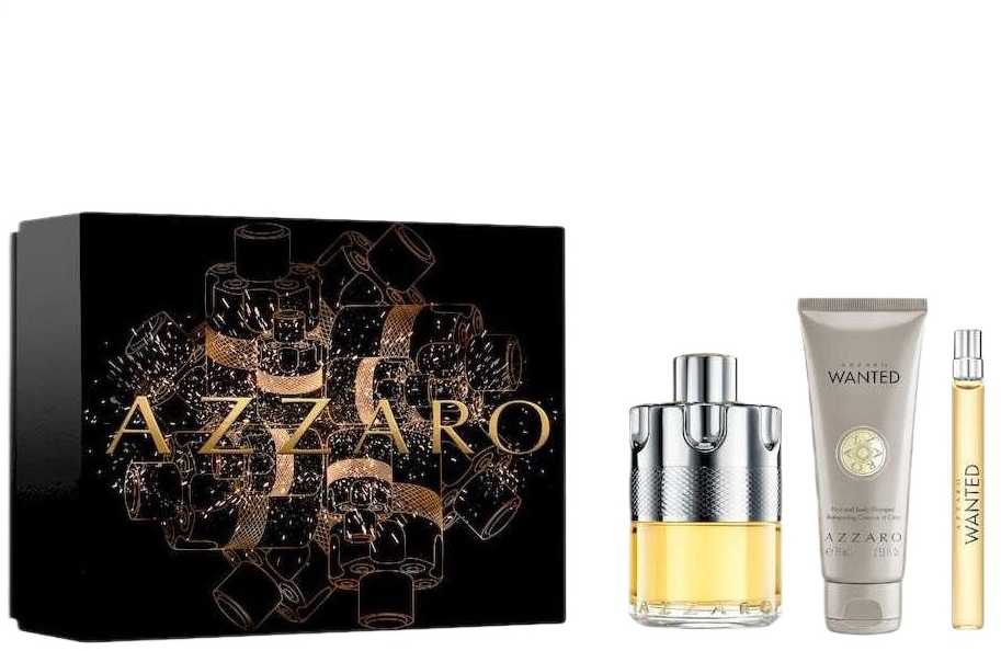 Azzaro Wanted rinkinys vyrams (EDT, 100 ml + dušo želė, 75 ml + EDT, 10 ml)