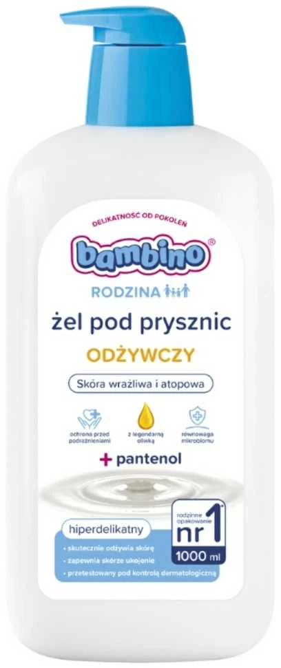Nivea BAMBINO Family Hyper-delicate dušo želė su pantenoliu - maitinanti 1000 ml