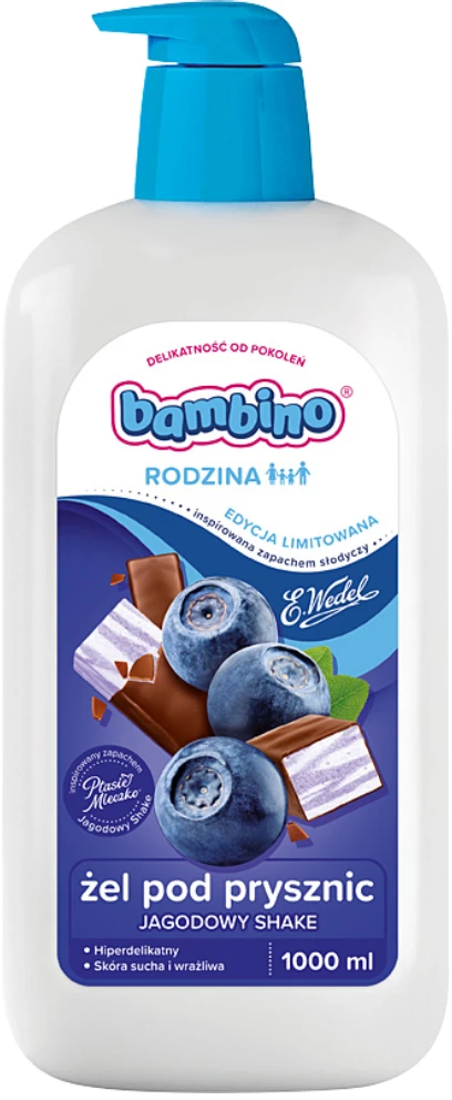 Nivea BAMBINO Šeima Dušo želė su uogų kokteilio kvapu 1000 ml (0199237)